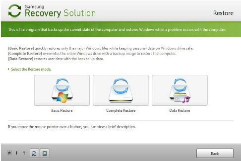 samsung laptop recovery software